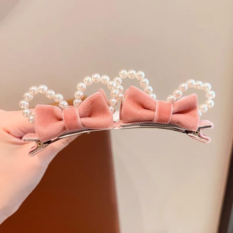 2pcs/set Sweet Cartoon Toddler Girl Hair Clip Stereo Fashion Cute Bunny Bow BB Clip Creative Design Korean Hair Pin Kid Headwear