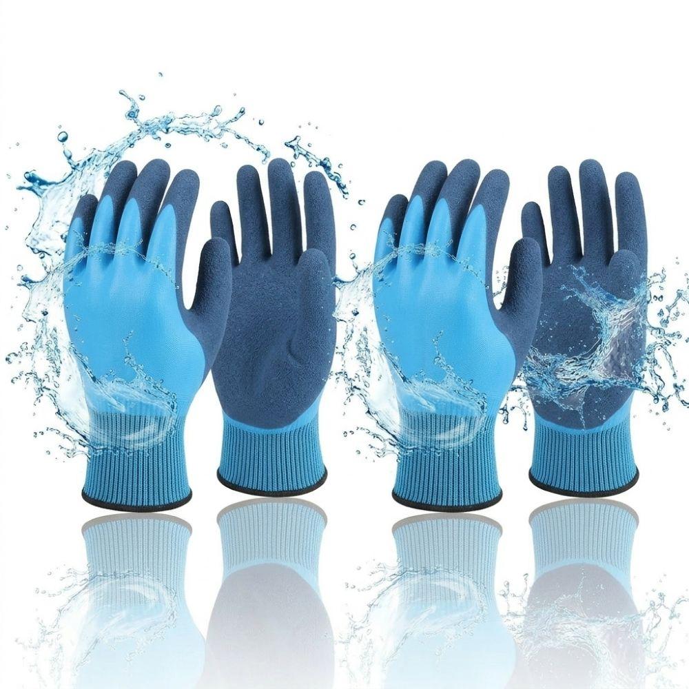 

2 Pair Latex Gardening Gloves Non-Slip Garden Protective Gloves Fishing and Handling Use 2 Pair