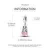 Compatible With Authentic Charm Bead Charms Pink Bow Ballet Shoe copper Charm Pendent Dangle Bead Bracelets Necklaces Do It Yourself Women Jewellery G