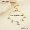 GEMCHIC Women's Colorful Flower Beaded Chain Bracelet Stainless Steel Fashion Jewelry