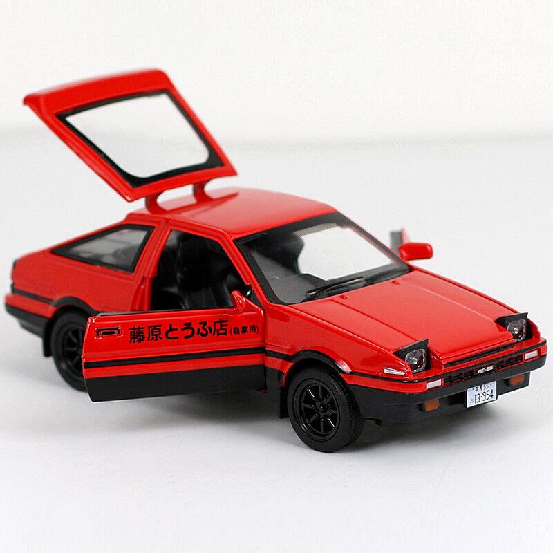 New Initial 128 D Toyota Trueno Ae86 Diecast Model Car Toy Soundlight Gift