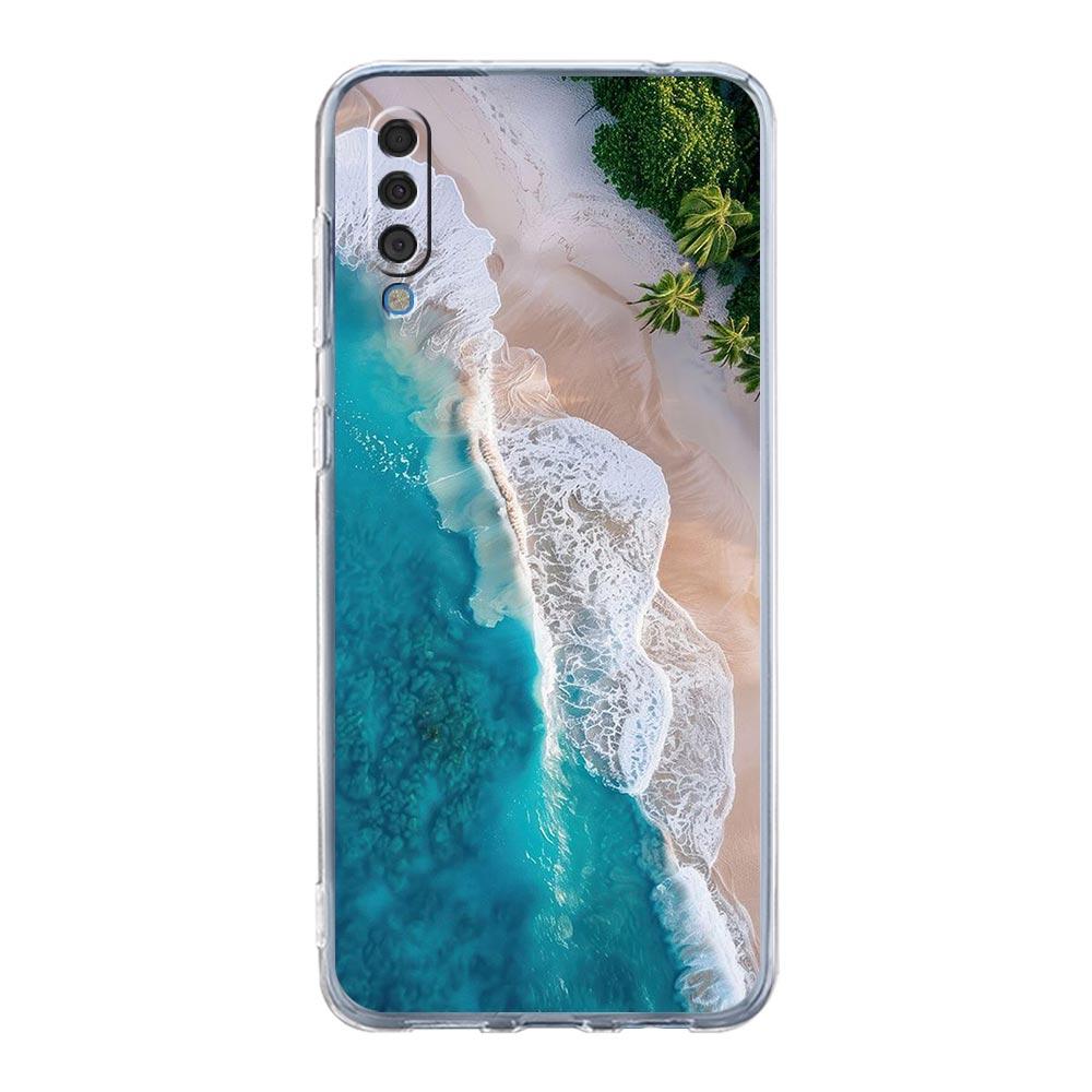 Phone Case For Samsung A56 A36 A26 A16 A14 A12 A22 A32 5G A34 A42 A52 A54 A50 A70 A40 A20S A04S A06 Cover Blue Sea Ocean Waves