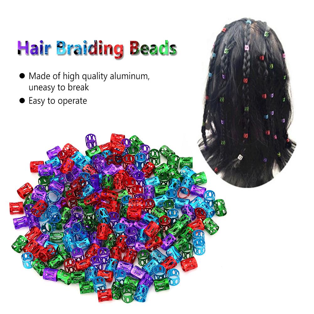 Colorful Adjustable Hair Braid Beads Rings Cuff  Hair Beauty Decoration Tools Accessories