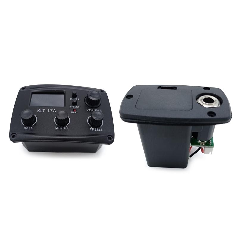 3 Band Preamp Equalizer Tuner Piezo Pick-up Acoustic Guitar Pickups Piezo Pickup with LCD Screen for Acoustic Guitars