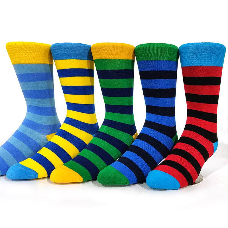 5 Pairs/Pack Men Funny Socks Casual Hip Hop Creative Cartoon Novelty Calcetines Hombre Street