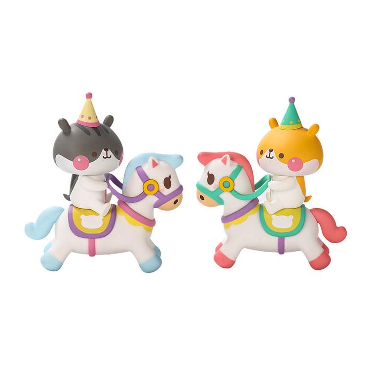 

New POP MART Hans Round Rolling, Rotating Wooden Horse Trendy Figures 6971640205923 Carousel