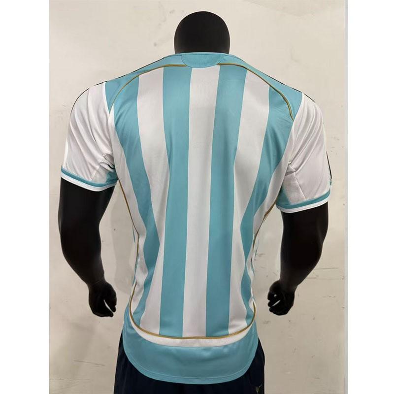Maglia da Calcio Argentina Casa Retro 2006 Manica Corta Uomo Maglia da Calcio Fibra di Bambù Indossabile