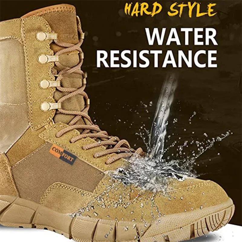 Fashion High Quality Outdoor Men's Hiking Shoes Desert High Tactical Boots Men's Soldier Combat Boots