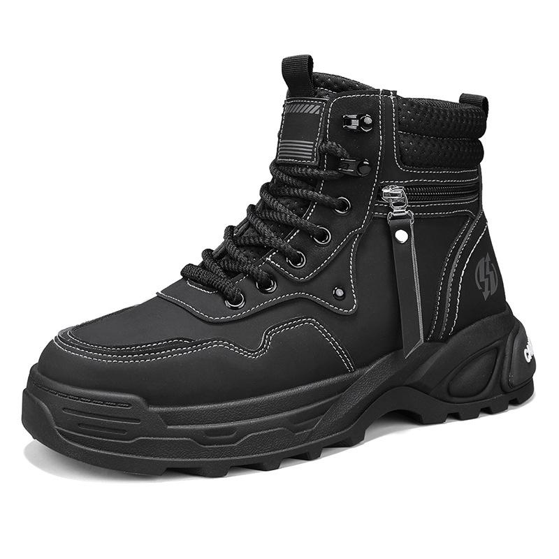 Martin boots British style men's thick-soled wear-resistant trend tooling shoes autumn and winter new men's high-top outdoor short boots