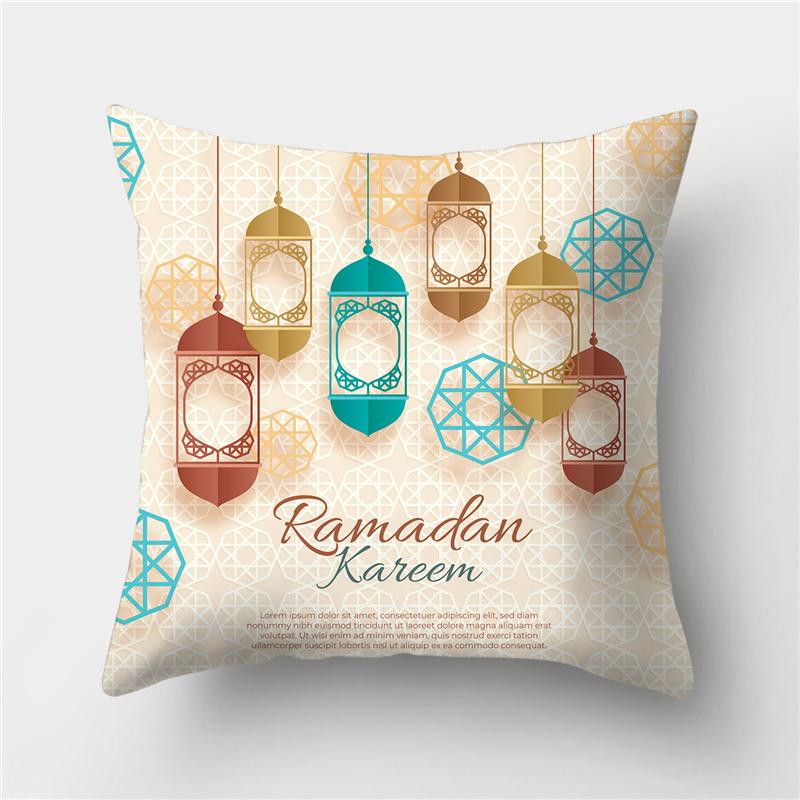 

Исламский Ид Мубарак домашний декор Чехлы для подушек Рамадан Декор хлопок диван мечеть мусульманский декор наволочка 45X45 см 40x40cm