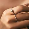MODIAN Women's Moissanite Sterling Silver Luxury Shiny Ring