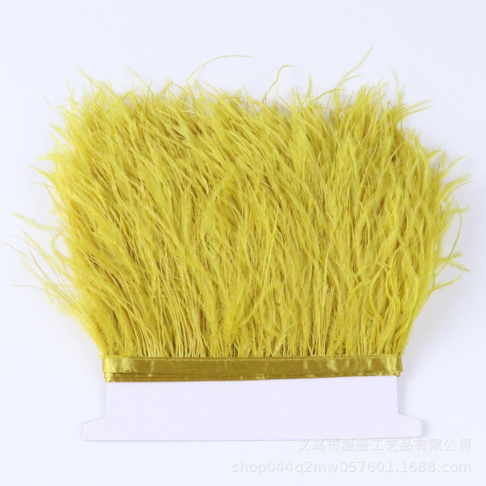 Color 10-15Cm Ostrich Hair Cloth Edge 53 Colors Wedding Clothing Accessories Diy