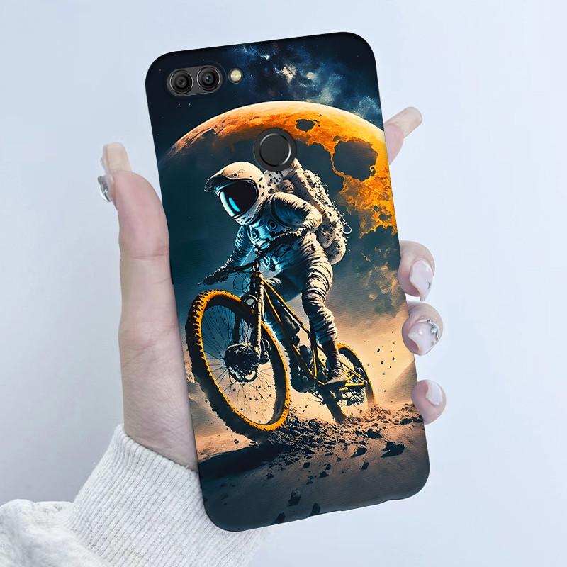 

For Huawei Y9 2018 Case FLA-LX3 LX2 LX1 Soft TPU Silicone Cover Cute Astronaut Panda Phone Case For Huawei Y9 (2018) Coque Funda Huawei Y9 2018