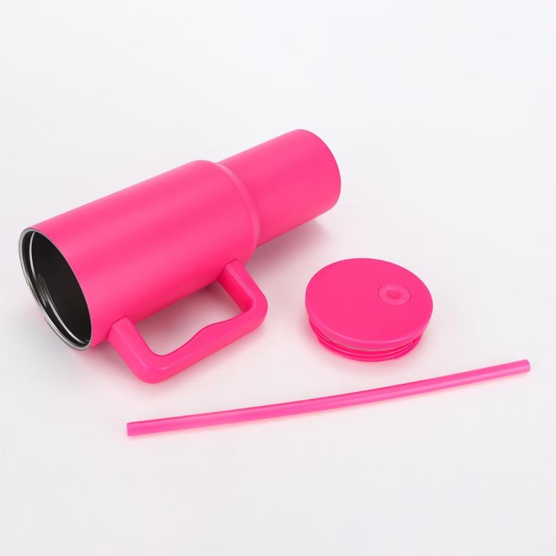 30/40oz Vakuum-Thermosflasche Becher mit Henkel Deckel Strohhalm Edelstahlbecher Auslaufsicher Hält Kalt Heiß Reise Auto Kaffeebecher