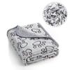 Warm Flannel Cut Paw Print Pet Blanket Soft Cozy Throw for Dogs Cats Couch Bed Essential