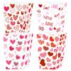 4Pcs Valentine'S Day Theme Party Decoration Love Popcorn Box Baked Goods Carton Customization