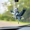 Christmas Acrylic Cats Car Pendant with Lanyard Cute Cat Decoration Backpack Keychain Hanging Ornament for Car Mirror