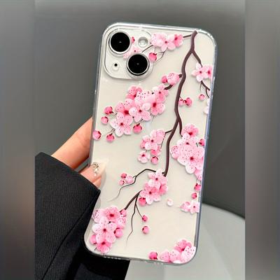 A Plum Flower Graphic Phone Case for iPhone 15 14 13 12 11 X XR Xs SE2 SE 8 7 Plus Pro Max TPU Back Cove