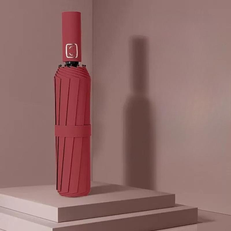 High aesthetic value automatic folding umbrella with sunscreen coating effectively protects against rain and weather, dual-use