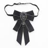 Retro Ribbon Ribbon Bowtie Rhinestone Handmade Ribbon Bow Brooch Crystal Fabric Cloth Art Bow Tie For Men and Women