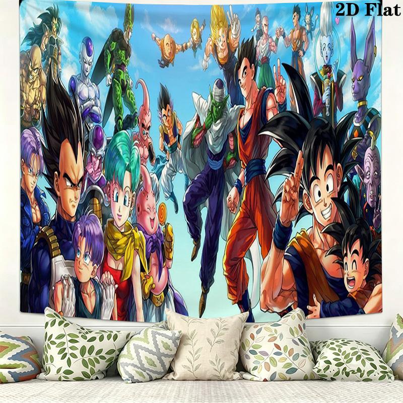 Anime Dragon Ball Sieninė gobelenas Estetiškas sieninis kabinamas Spausdintas audinio pledas Dekoratyviniai gobelenai Miegamojo Svetainės Namų Dekoras