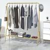 Light Luxury Metal Garment Rack with Shoe Shelf and Drying Bar