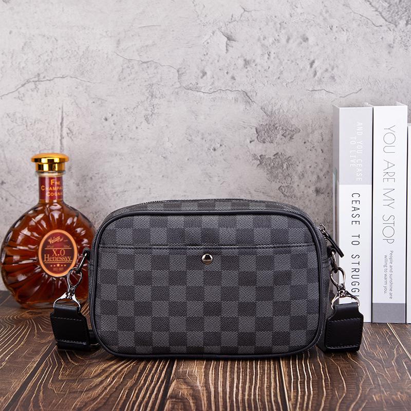 Koreańska Męska Torba Codzienna na Ramię typu Crossbody w Kratę