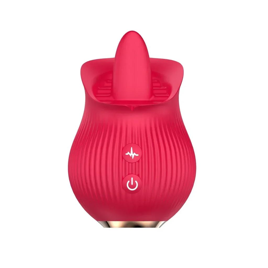Sex Rose Shape Vagina Sucking Vibrator Intimate Good Nipple Sucker Oral Licking Clitoris Stimulation Powerful Sex Toys for Women