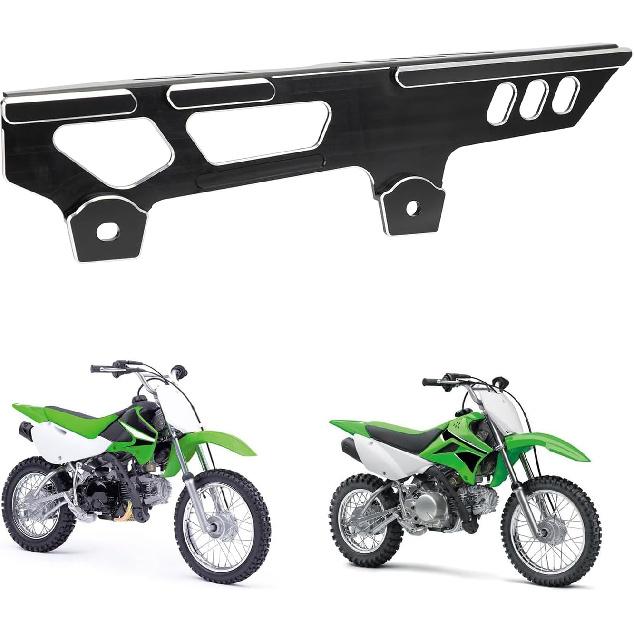 Dirt Bike Chain Guard,Dirt Bike Chain Cover Protector CNC for KLX 110 KLX110 2002-2023 KLX110L 2010-2023 Black