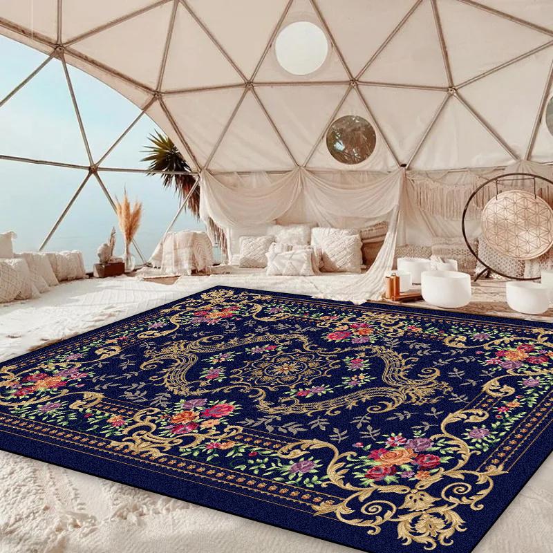 Bohemian Style Large Carpets for Living Room Decoration Vintage Persian Rug Non-slip Coffee Table Side Mat Bedroom Lounge Rug