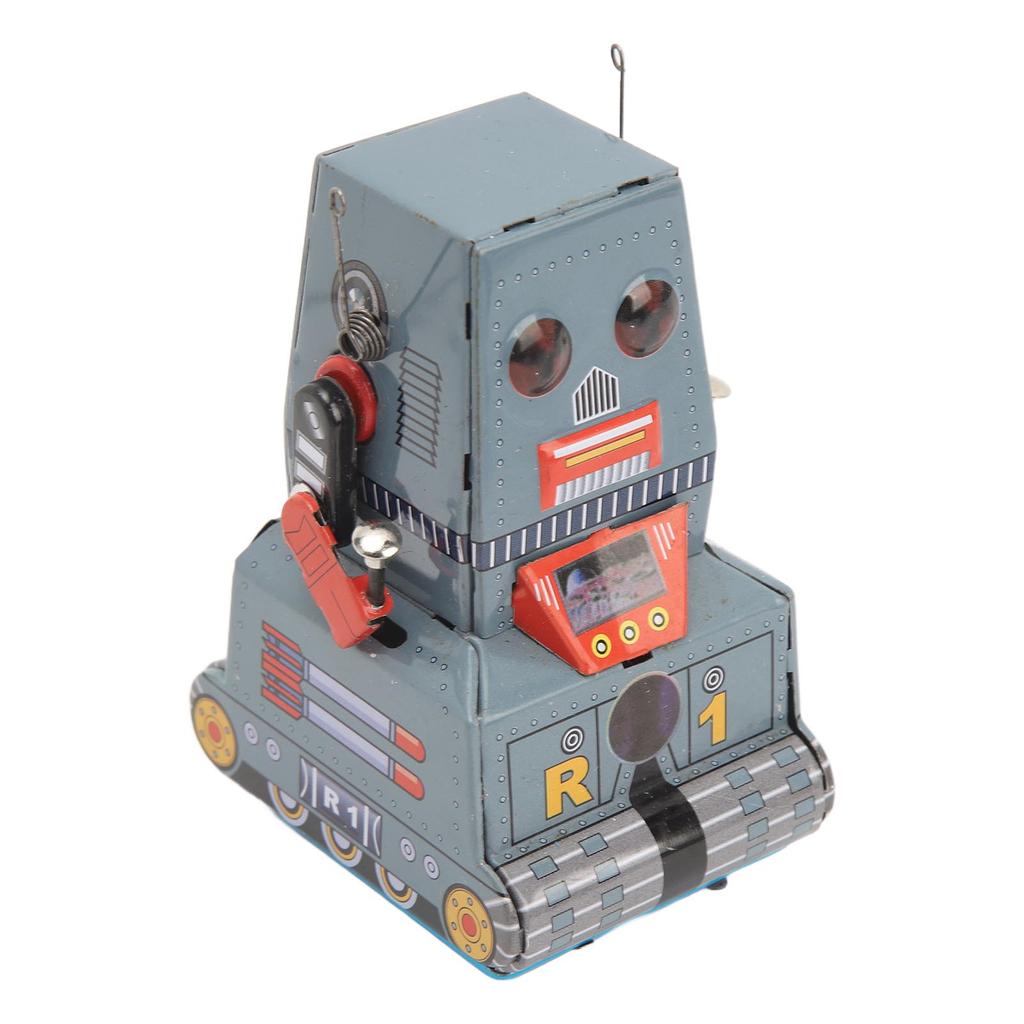 Wind Up Robot Toy Tinplate Classic Retro Clockwork Vintage Toy Photography Prop Decoration for Collection Xmas Birthday Party Gift