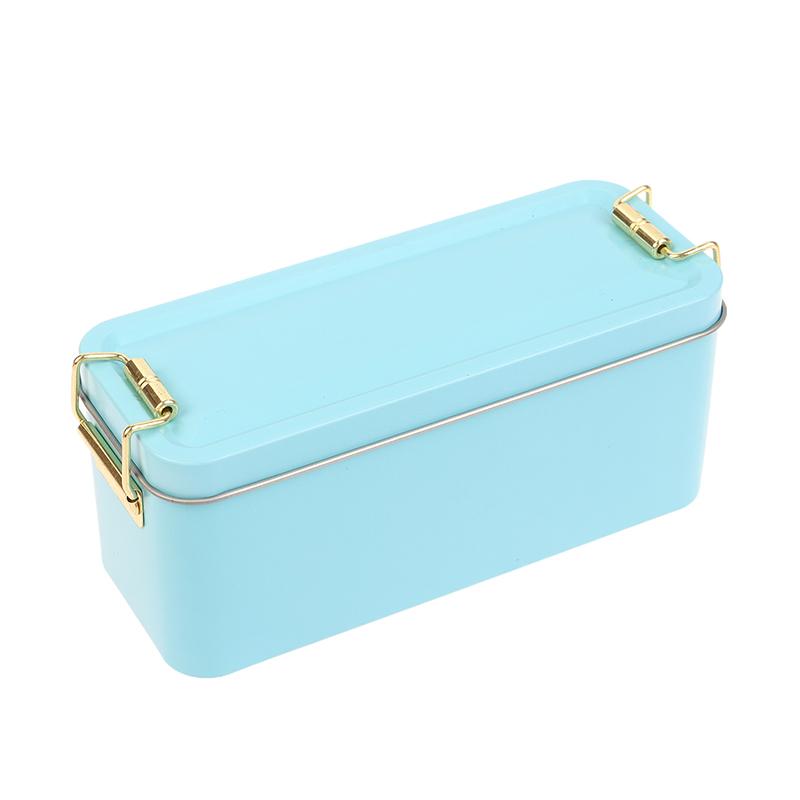 Old-Fashioned Rectangular Tinplate Box With Lid High Quality Metal Storage Box Cake Packaging Box Durable With Buckle Candy Box