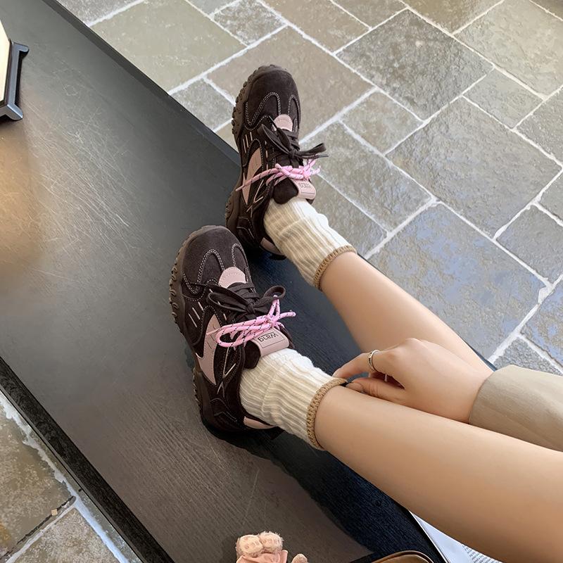 Cowhide version~ Cat's claw German training shoes retro inner height-increasing sports shoes women's 2025 autumn and winter new velvet Forrest G