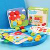Montessori Houten Speelgoed Kleur Vorm Matching Puzzelspel Kleurrijk Kralen Kleurherkenning Vroeg Educatief Speelgoed Cadeau Voor Kinderen