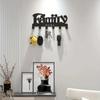 Stylish Metal Wall Coat Rack with Key Hooks for Entryway Hallway Bathroom Office Decor