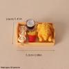 Miniature Dollhouse Food Set: Fries, Fried Chicken, Beer & BBQ Skewers - DIY Tray & Accessories.