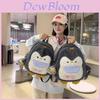 Penguin Plush Cartoon Backpack For Kids With Breathable Waterproof Material