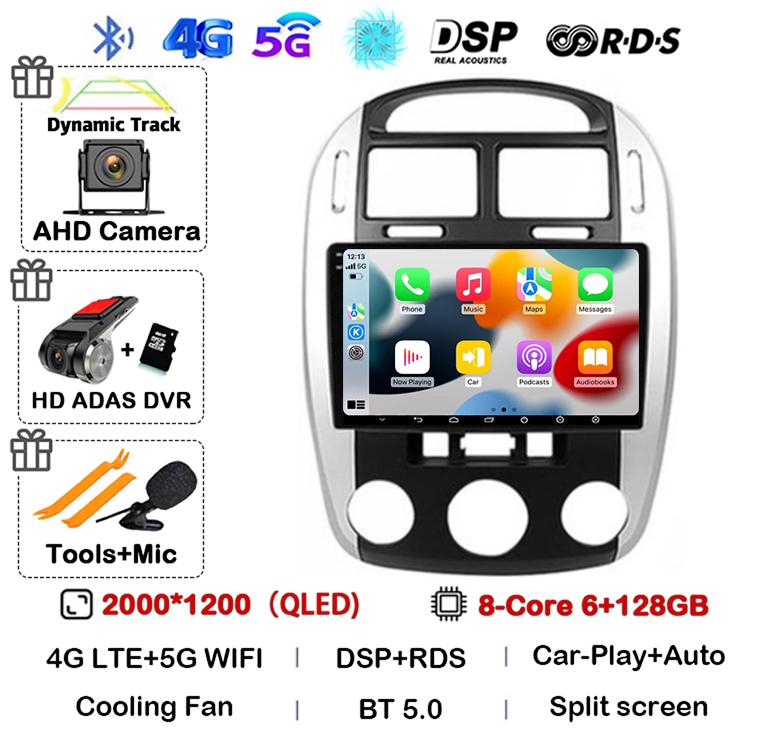 Android 14 Car Radio For Kia Cerato 2004 - 2008 Multimedia Video Player Navigation GPS Carplay Auto WIFI 360 Camera Audio Stereo