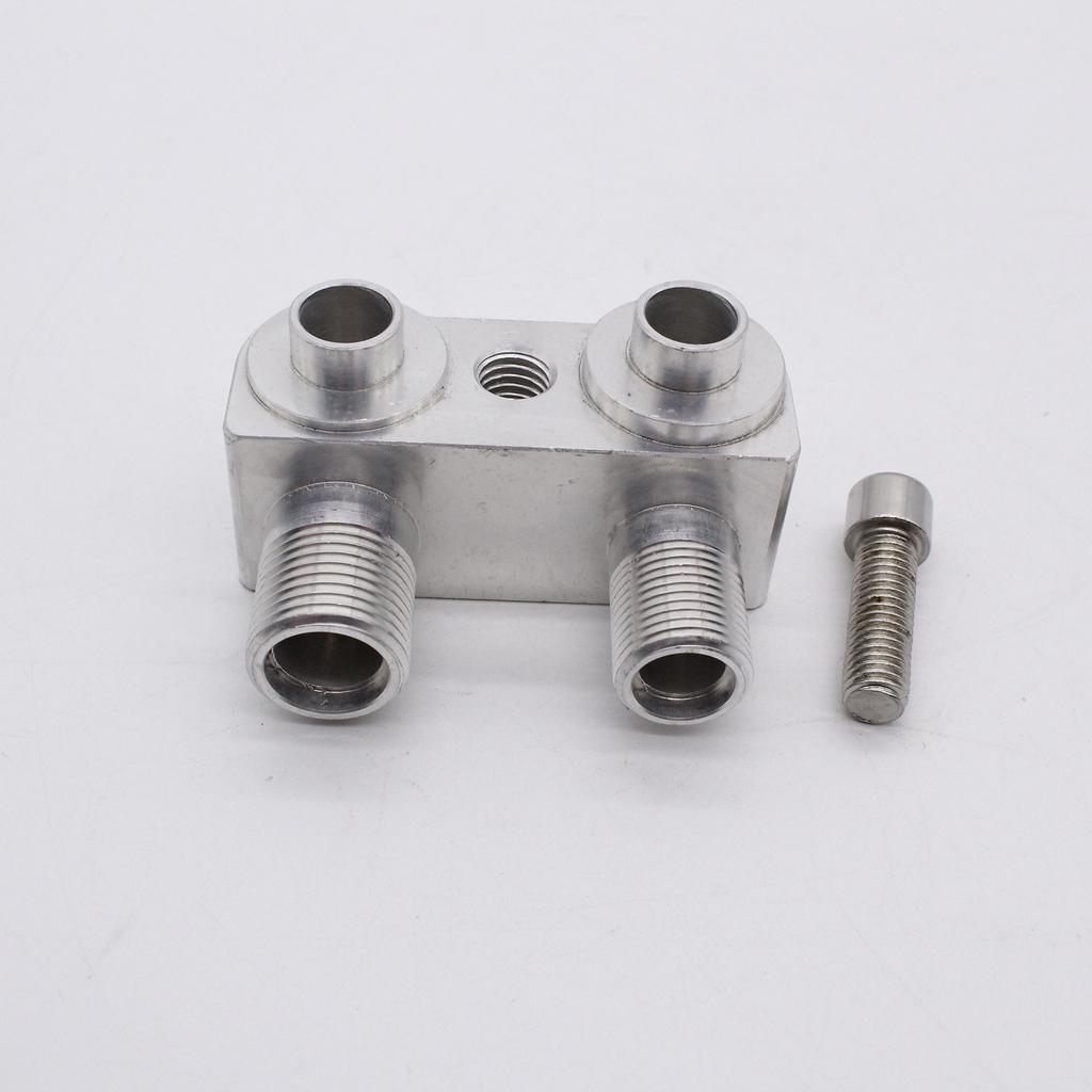 AC Compressor Adapter Fitting for LSX LS1 A/C Compressor Fitting Adapter Replacement Aluminum Polished Finish
