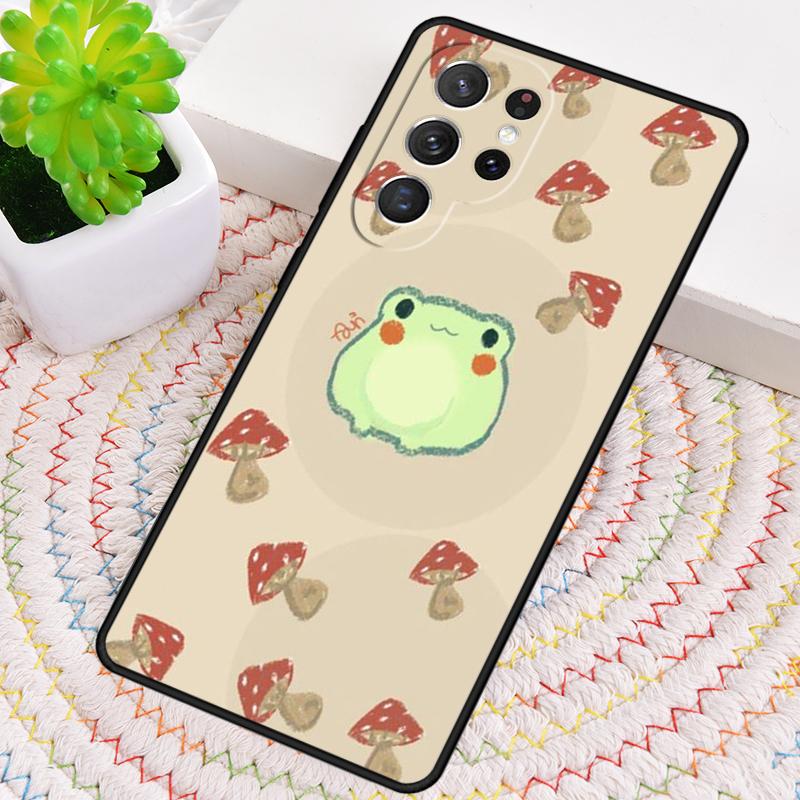 Mushroom Frog Cartoon Silicone Phone Case For Samsung Galaxy Note 10 Pro S26 S25 S24 S23 S22 S21 Plus S25Ultra Capa Cover