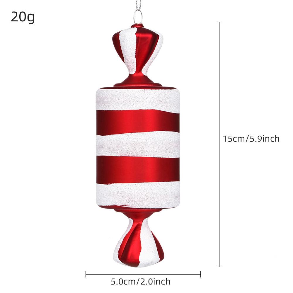 16cm Large Candy Pendant Christmas Decorations Wedding Decorations Red and White Painted Gold Party Decorations Home Decorations