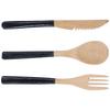 3Pcs Japanese Wooden Cutlery Set Safe BPA   Wooden Cutlery Spoons Forks Knives for Kitchen