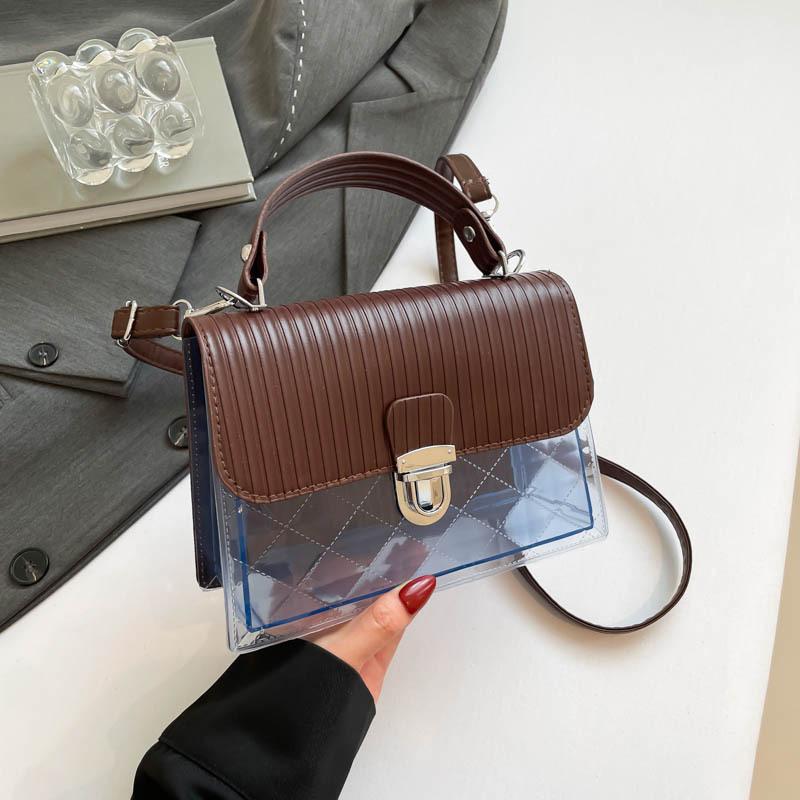 

Летняя нишевая дизайнерская сумочка контрастных цветов, модная трендовая маленькая квадратная сумка, высококлассная сумка-мессенджер на одно плечо, женская сумка