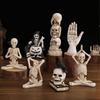 Gothic Halloween Skull Decoration Realistic Scary Mini Skeleton Figurines Resin Funny Artificial Skull Model