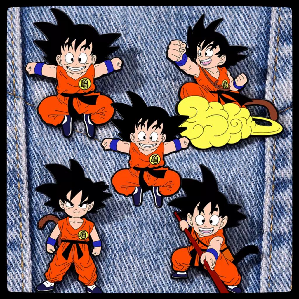 Dragon Ball Peripheral Adorable Metal Badge Diy Wukong Brooch Accessories Doll Anime Cartoon Spooky Holiday Unisex Pouch Pin