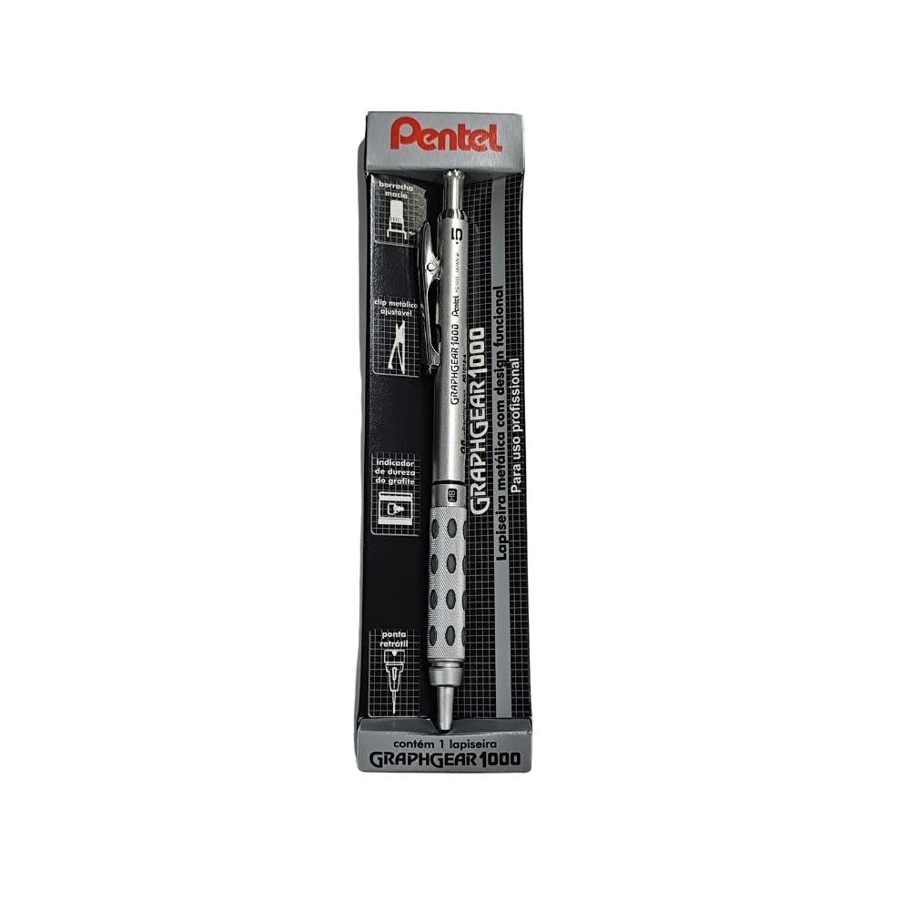 Pentel GraphGear 1000 Mechanical Pencil PG1015 0.5mm Silver
