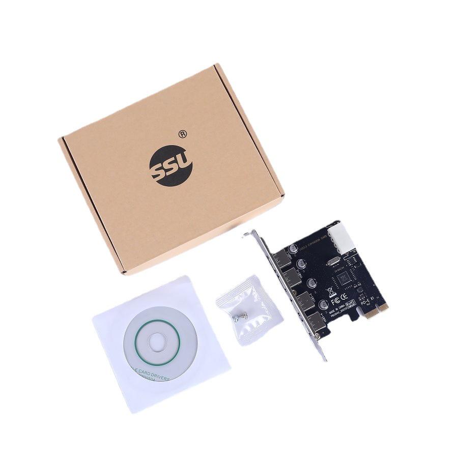 PCI-E To USB 3.0 Adapter Card: 4-Port High-Speed Desktop Expansion