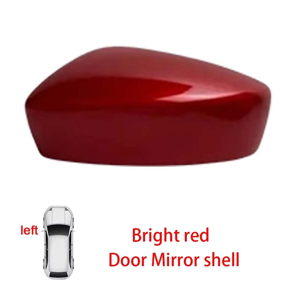 Protective Cover Door Mirror Shell For Mazda 2 DEMIO 2014-2017 Picture Frame Long Strip Shell Pearl White Bright Red Blue Gray