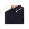 Emporio Armani SS24 Striped Logo Jacquard Straight Casual Short Sleeve Polo Shirt Men Polo Shirts Black 6D1F65-1JTKZ-00B9