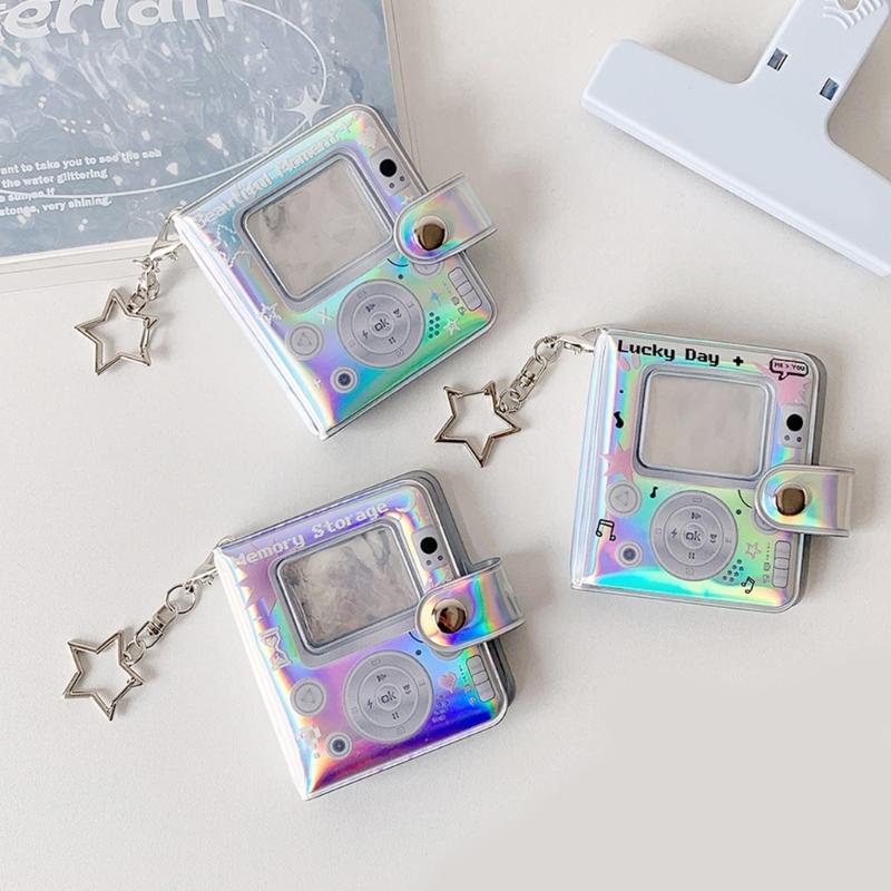 2Inches Mini Small Photo Album Photo Storage Book with Keychains Pocket Album Keychains for Picture Valentines Gift Wedding